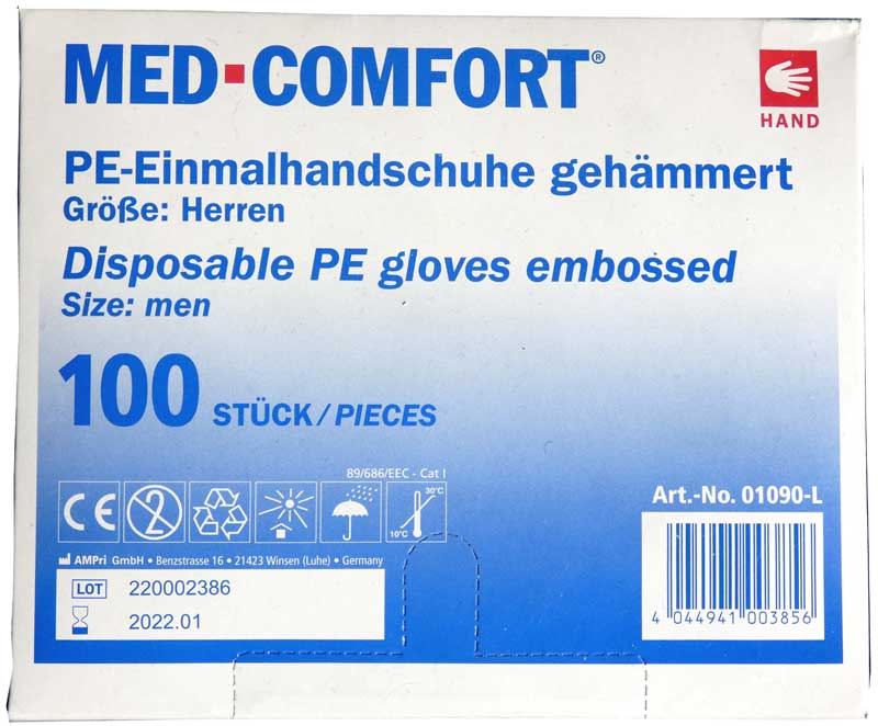 Dieselhandschuhe, transparent, im Dispenserkarton, 1.000 Stück