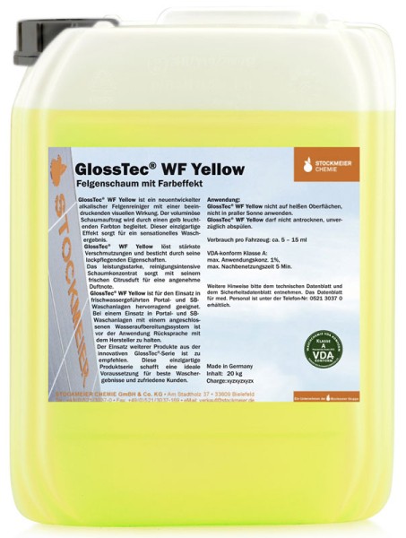 GlossTec® WF Yellow - Felgenschaum mit Farbeffekt