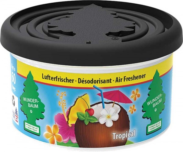 4 Wunderbaum Duftdosen "Tropical" im Fiber Can