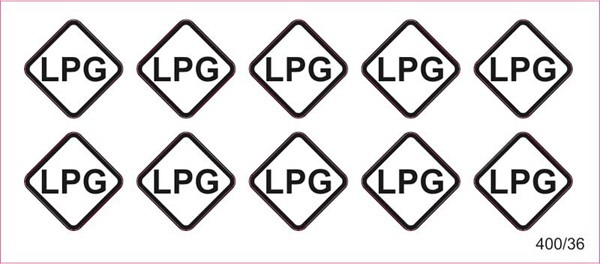 LPG - Aufkleber für Zapfpistolen (Ø 13 mm)