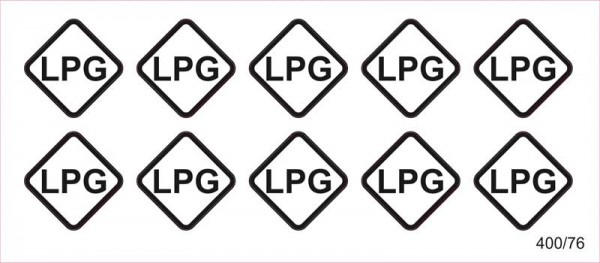 LPG - Aufkleber für Zapfpistolen (Ø 26 mm)