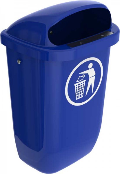 Abfallbehälter DIN-PK, blau (ähnlich RAL 5023)