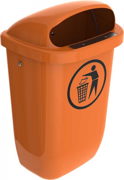 Abfallbehälter DIN-PK, orange (ähnlich RAL 2008)