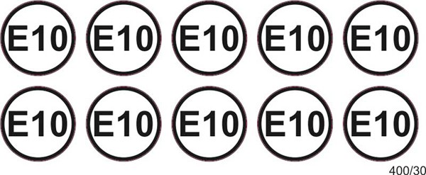 E10 - Aufkleber für Zapfpistolen (Ø 13 mm)