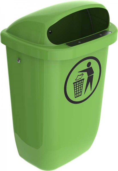 Abfallbehälter DIN-PK, grün (ähnlich RAL 6017)